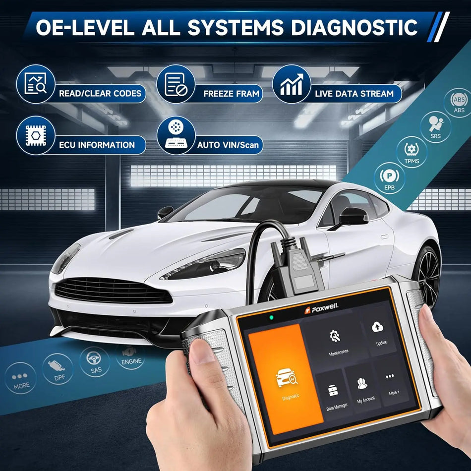 Foxwell NT710 Scanner OBD2 per Mercedes Benz Strumento Diagnostico Bidirezionale Lettore Codici Sistema Completo