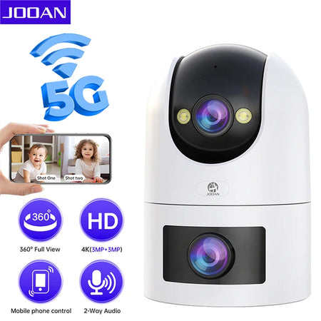 JOOAN 4K Outdoor Dual Lens Camera 2K and 2K Add 32G / US plug / 3.6mm|CHINA