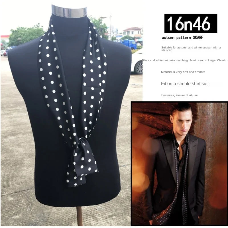 SIERSIYU Men's Silk Scarf &ndash; Versatile British Stripe Print