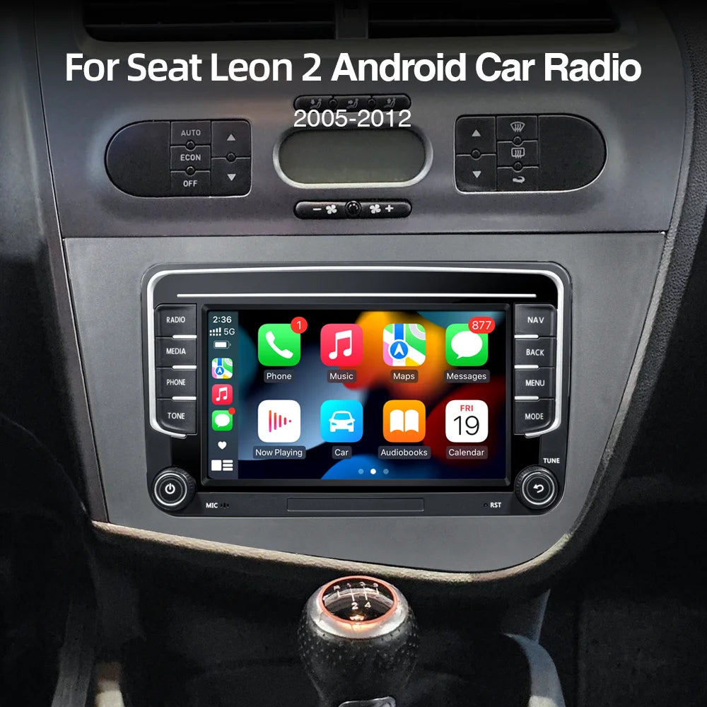 Car Radio For Seat Leon 2 05-12 LHD - CarPlay Android Auto