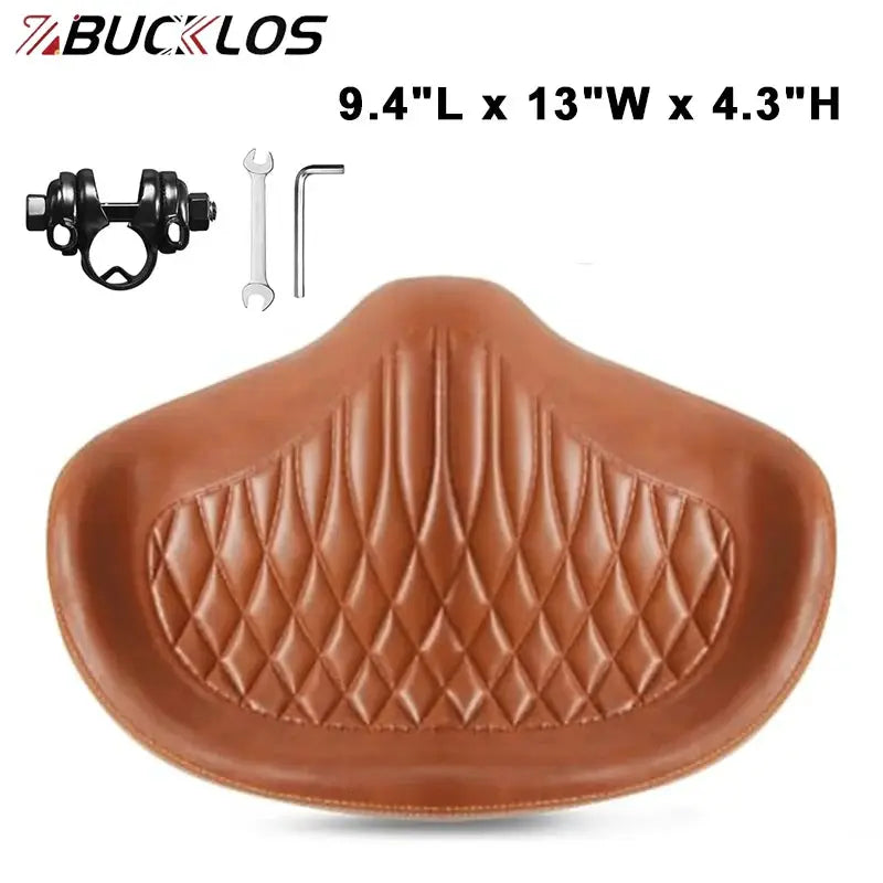 BUCKLOS Extra Wide Bicycle Saddle Oversize Bike Seat Shock Absorption Bicycle Seat for Peloton Exercise Bike Ebike Cruiser Bikes by InterCyprus Trading Ltd
