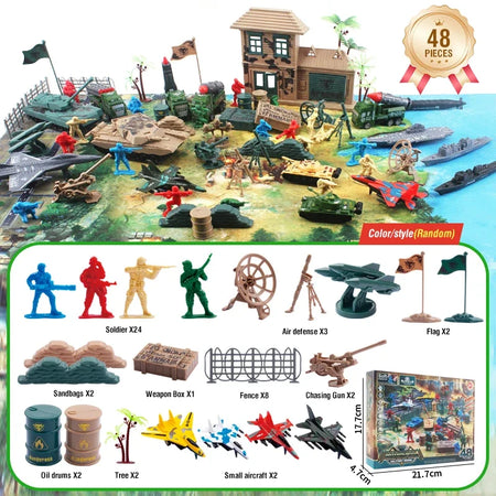 Military Action Figures Scene Map Kit &ndash; Educational Playset ME-48F