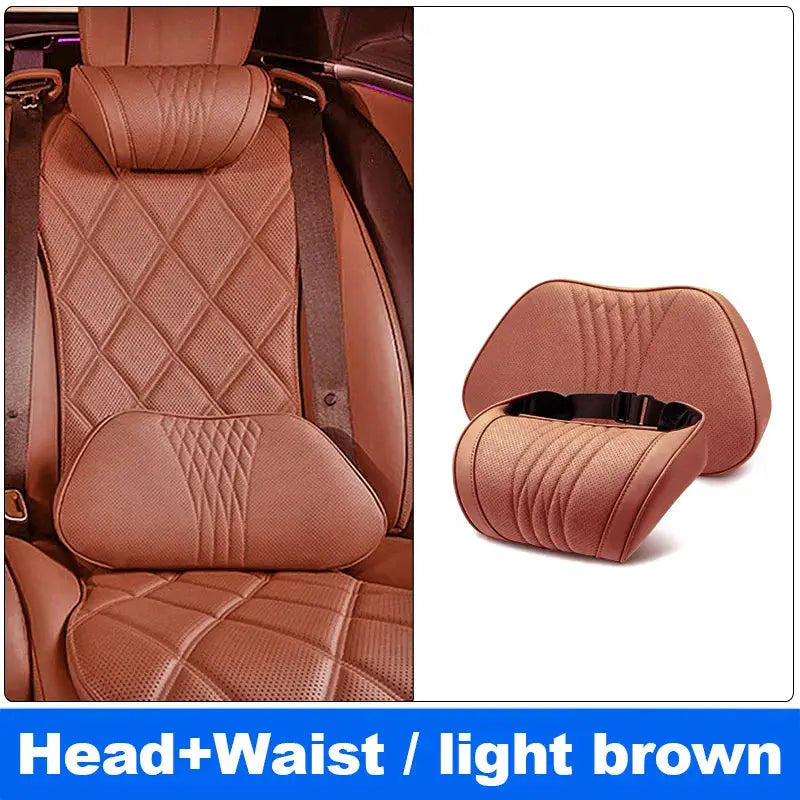 Vtear Universal Car Neck Lumbar Cushion Memory Foam Support Pillow Anti-Scratch Seat Parts Interior Modification Accessories by InterCyprus Trading Ltd