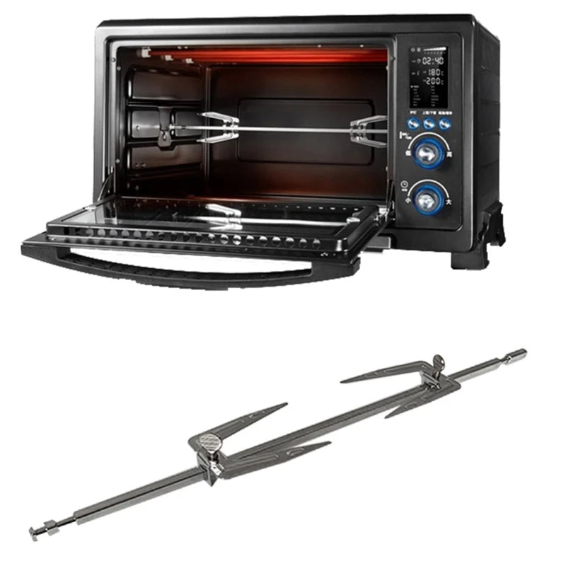 Kemei Stainless Steel Rotating Chicken Roaster Fork for Grills