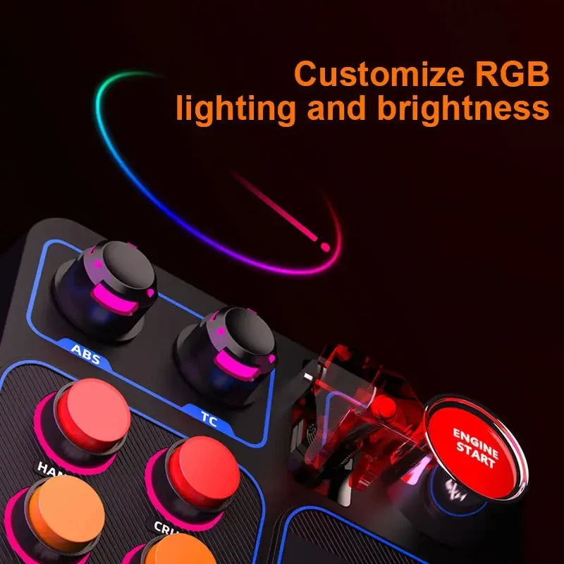 PXN CB1 RGB Simulator Race Central Control Box With Multifunction Keys For PC