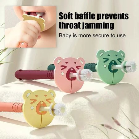 360 Degree Soft Silicone Baby Toothbrush for Children Aged 0-6 Years
