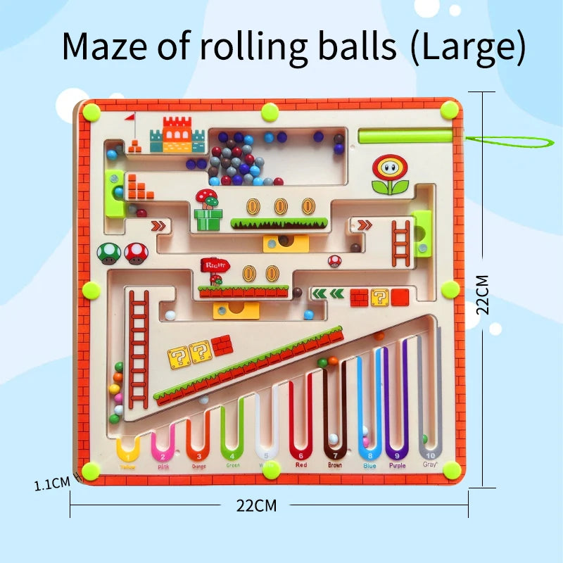 Children's Magnetic Maze Walking Ball &ndash; Enhances Concentration and Logic Skills DH