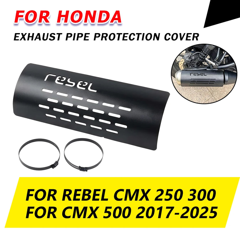 Κάλυμμα Θερμικής Ασπίδας Εξάτμισης Honda Rebel CMX250 CMX300 CMX500, Προστατευτικό Φιλτροκούτι Εξάτμισης Για 2017-2025