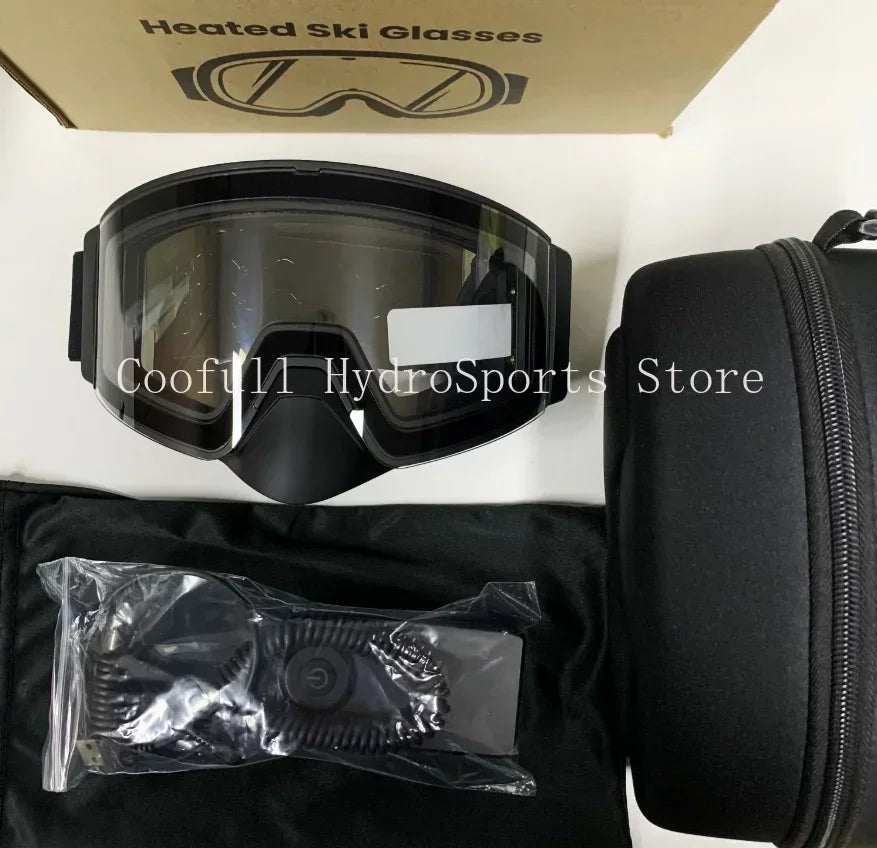 Electrically Heated Ski Goggles &ndash; Magnetic Gradient Lens Nose Guard changing