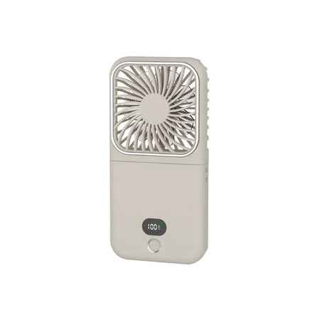 Portable USB Rechargeable Neck Fan 2500mAh &ndash; Foldable Design Apricot