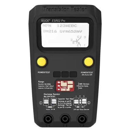 Multi Purpose Transistor ESR SMD Tester ESR02Pro LCD Meter ESR02PRO-Black
