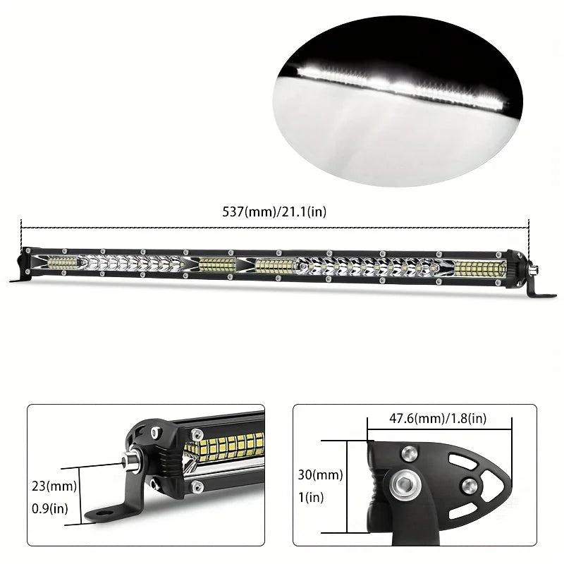 10 And 20 Inch LED Light Bar Off Road &ndash; Bright Flood Beam 1pc 20 inch white