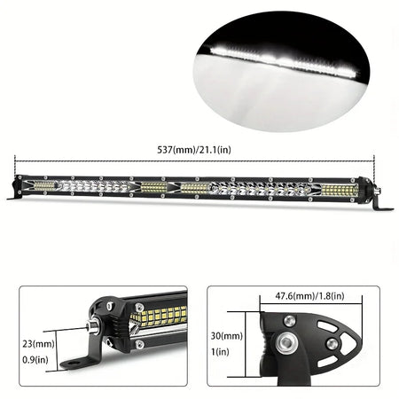 10 And 20 Inch LED Light Bar Off Road &ndash; Bright Flood Beam 1pc 20 inch white