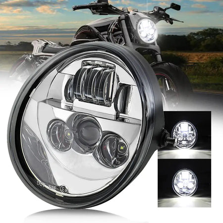 Motorcycle Front Headlight LED Light Hi/Low Beam Light for V Rod VRSCF VRSC VRSCR 2002-2017 by InterCyprus Trading Ltd