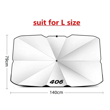 Peugeot Windshield Sunshade Umbrella for Model Series 206 to 5008 For 406