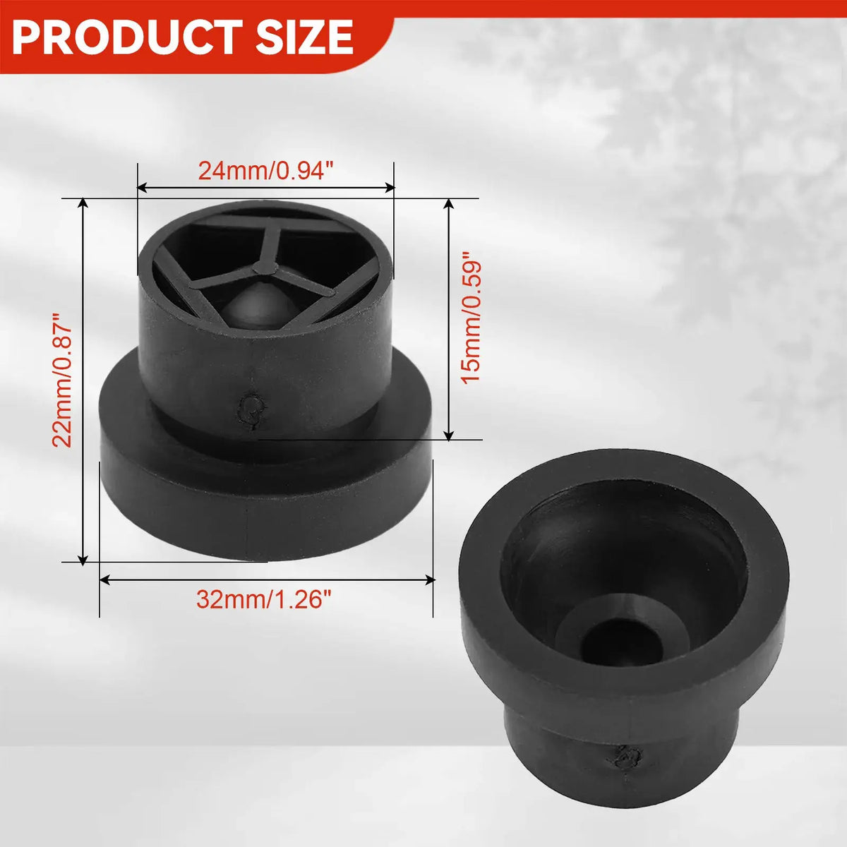 Front Engine Cover Grommet Mounting Rubber Buffer Stopper Pad For Jeep 2014 - 2021 Dodge Chrysler Ram Alfa Romeo 068238086AA 4X by InterCyprus Trading Ltd