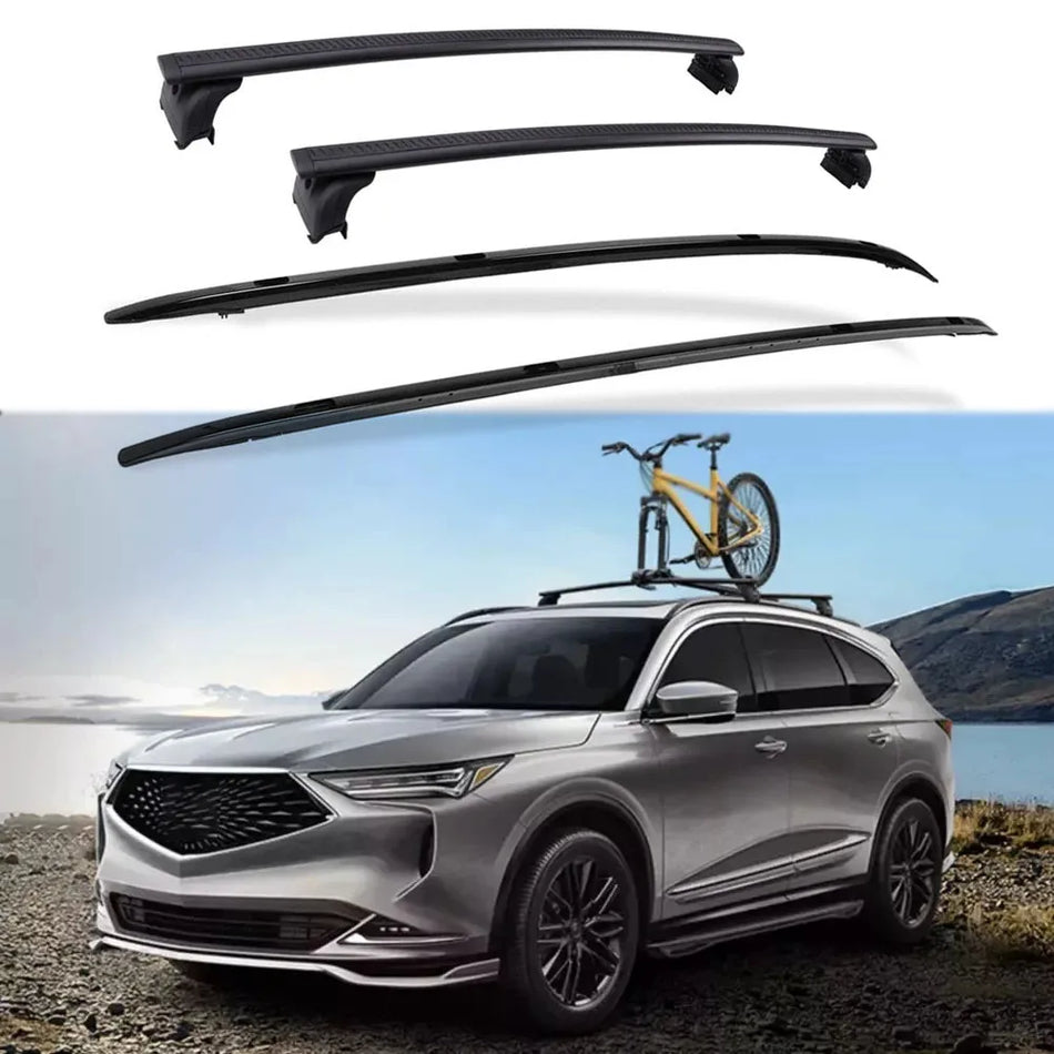 Acura MDX jumta bagāžnieka šķērsstieņi 4 gabalu alumīnija bagāžas sliedes 2022 2023 2024 2025 melns