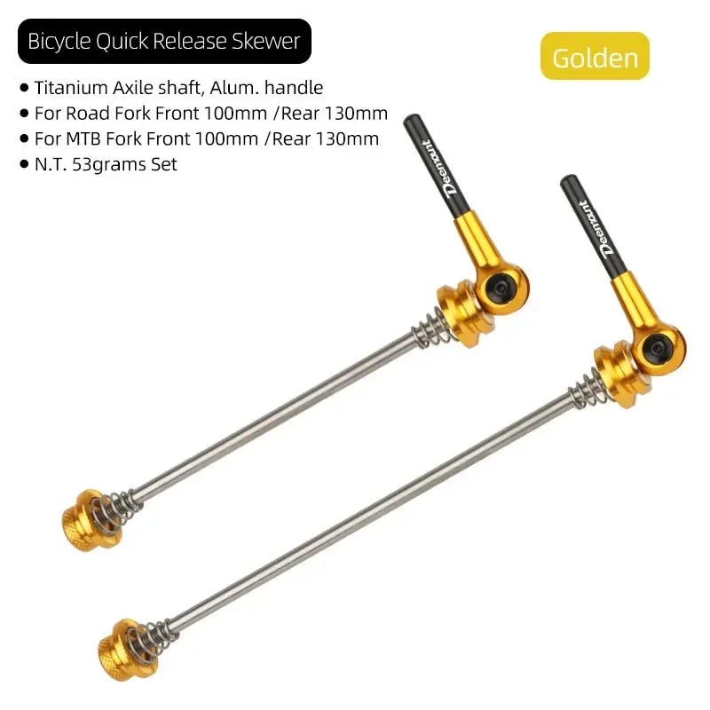 Quick Release Bicycle Skewer &ndash; Ultra Lightweight Titanium Alloy Design Golden / CHINA