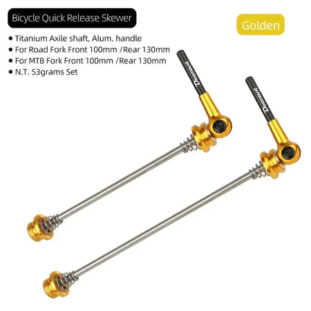 Quick Release Bicycle Skewer &ndash; Ultra Lightweight Titanium Alloy Design Golden / CHINA