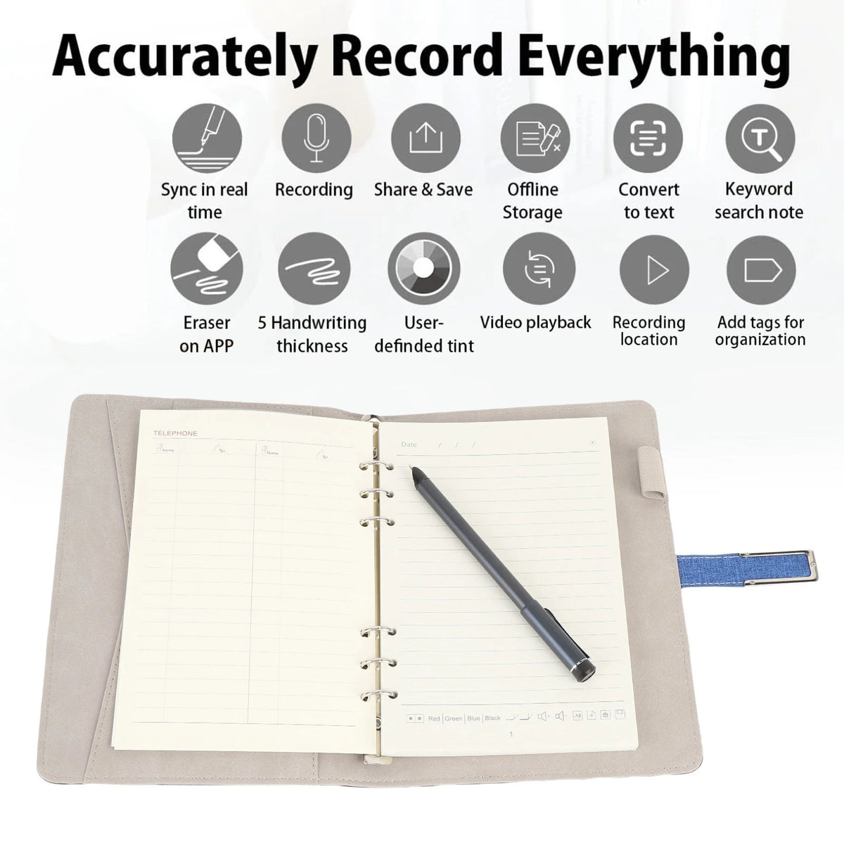 Smart Pen Writing Set with Real Time Digitization, Sync &amp; Share - Ideal for Notes &amp; Drawing