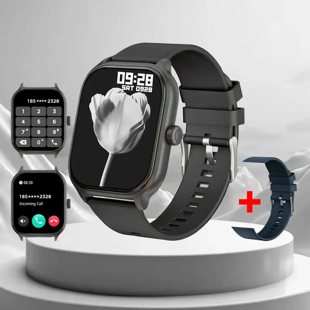 LAXASFIT 2025 Smart Watch 2.01 Inch Screen IP68 Waterproof Black