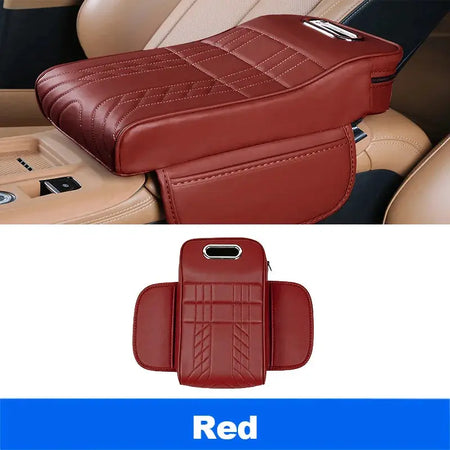 Vtear Universal Car Armrest Pad Heightening Cushion Elbow Support With Side Storage Pockets PU Memory Foam Interior Accessories by InterCyprus Trading Ltd