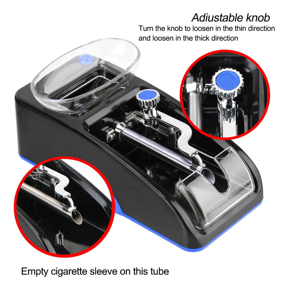 Automatický elektrický stroj na rolovanie cigariet s 110V/230V EU/US zástrčkou, prenosný