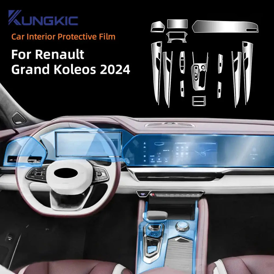 Interior Protective Film Anti Scratch TPU for Renault Grand Koleos 2024 by InterCyprus Trading Ltd