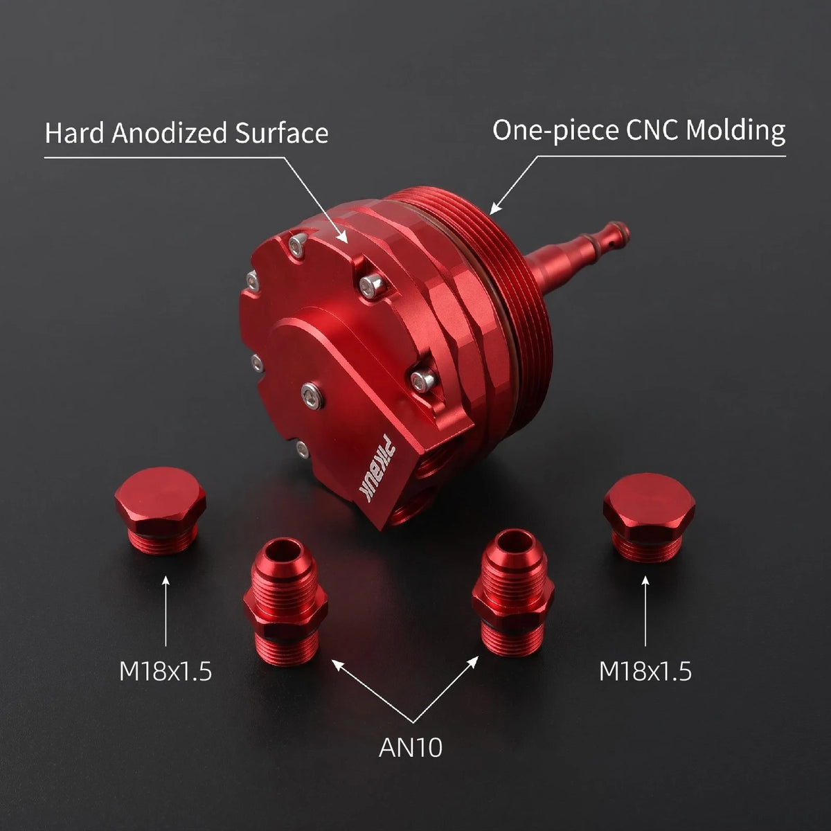 Aluminum Oil Cooler Cap With AN10 Fittings For BMW E46 E39 E60 X3 X5 by InterCyprus Trading Ltd