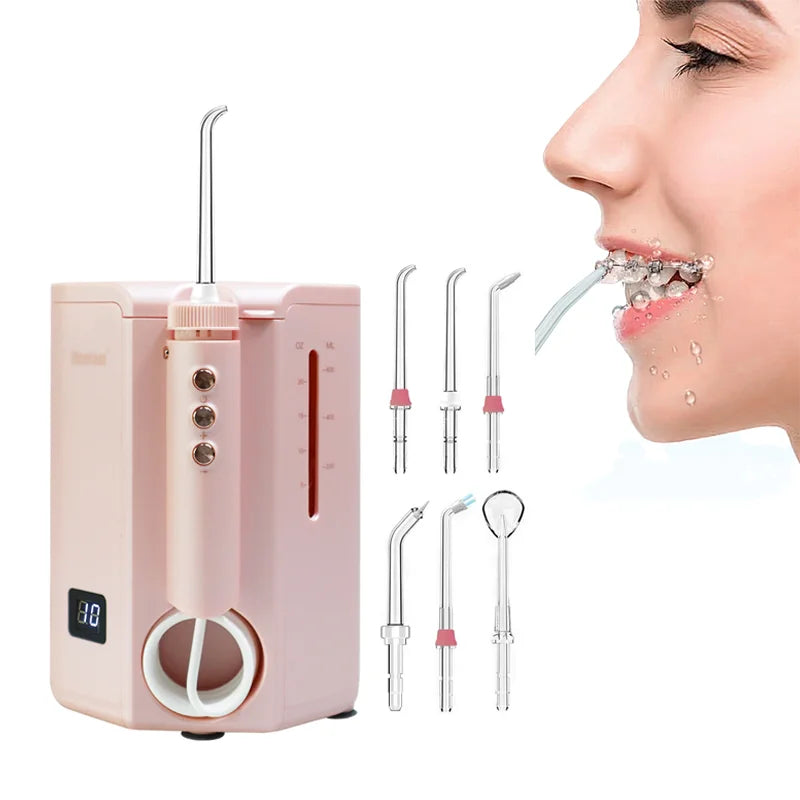 Nicefeel FC2520 Oral Irrigator &ndash; Five Nozzles Portable Pink