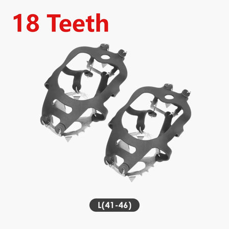 18 Teeth Steel Ice Gripper Spikes for Ultimate Snow &amp; Ice Traction L 41-46