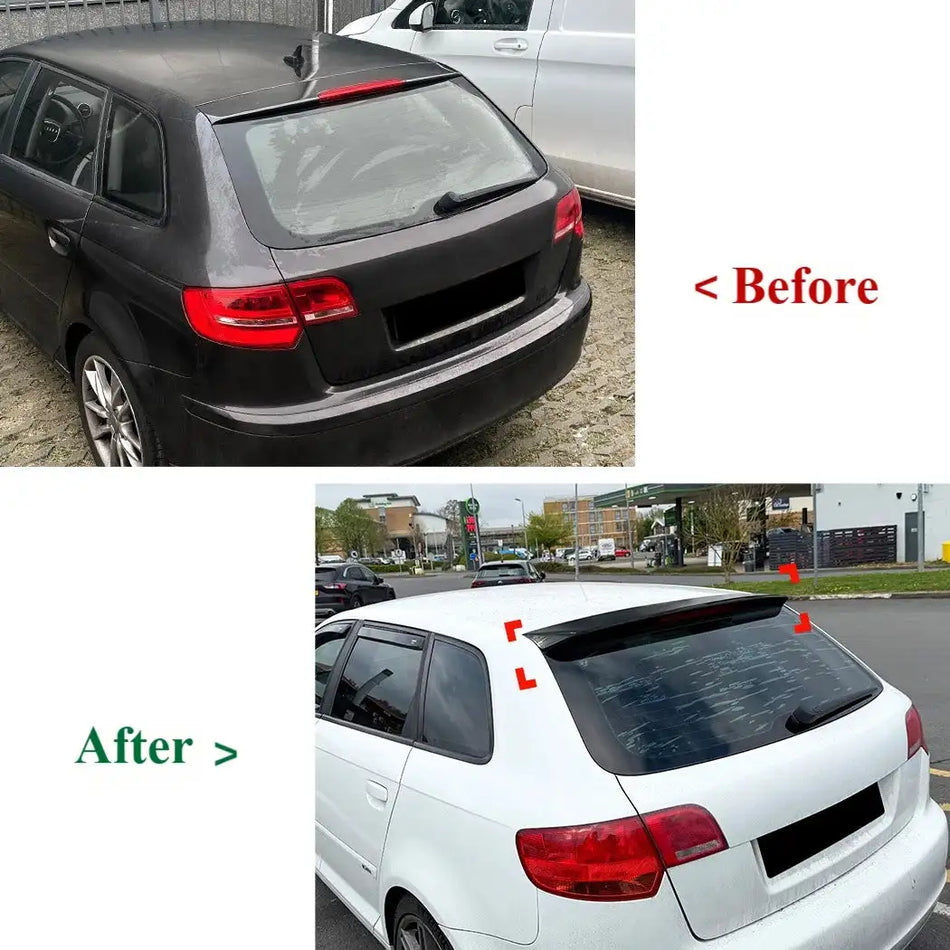 Audi A3 8P Tagatiiva Spoiler S Line Styling Kõrgläikega ABS