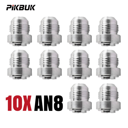 10 Piece Male Weld On AN Fitting Adapters for PTFE Fuel Line and Steel Tube by InterCyprus Trading Ltd