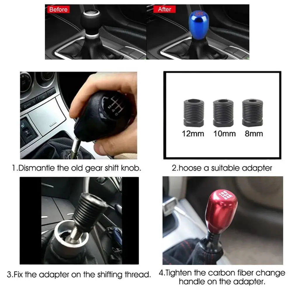 Universal Racing 5 Speed or 6 Speed Car Gear Shift Knob For Manual Transmission Automatic Gear Shift Knob Shift lever by InterCyprus Trading Ltd
