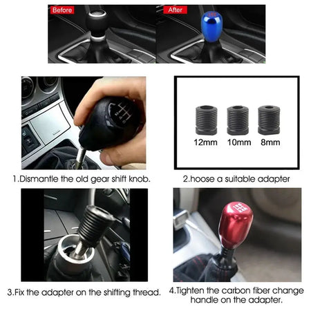 Universal Racing 5 Speed or 6 Speed Car Gear Shift Knob For Manual Transmission Automatic Gear Shift Knob Shift lever by InterCyprus Trading Ltd
