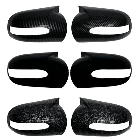 Side Mirror Cap Covers For Mercedes-Benz E,C-Class W211 W203 2001-2007 Black Replace Car Accessories by InterCyprus Trading Ltd