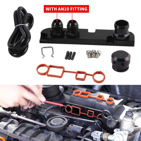 Aluminum PCV Adapter Set for VW Audi Seat Skoda 2.0 TFSI EA113 Gen 1 2 by InterCyprus Trading Ltd