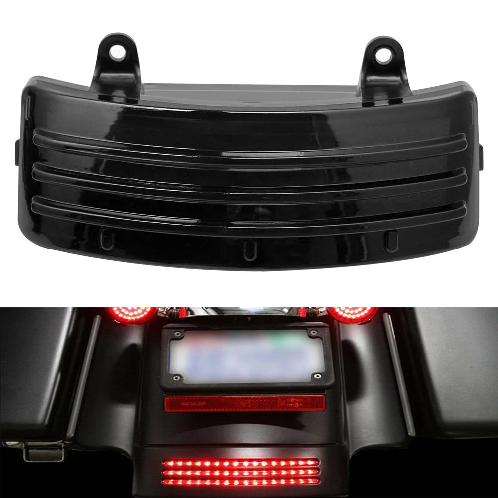 Motorcycle Smoke Tri-Bar LED Rear Tail Light &ndash; Stylish Design and Easy Installation Default Title