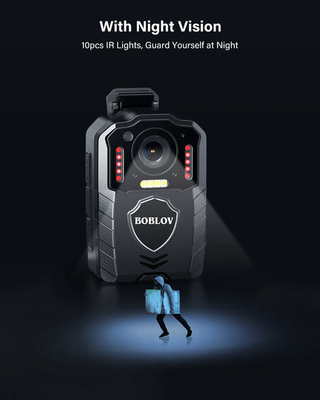 BOBLOV KJ25 1080p Body Cam with Night Vision and 13-Hour Battery