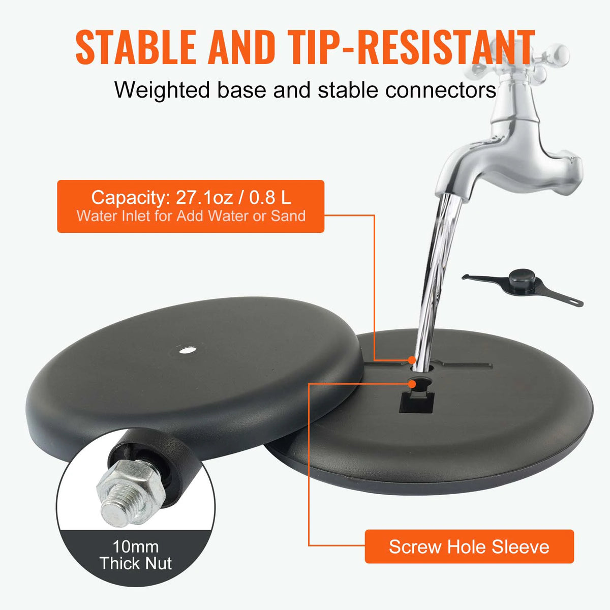 VEVOR SW-02 Pedestal Sign Holder &ndash; Heavy Duty Floor Sign