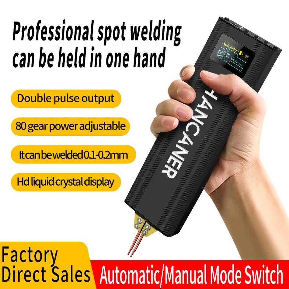 HANCANER Handheld Spot Welder 80 Gear Power Adjustable
