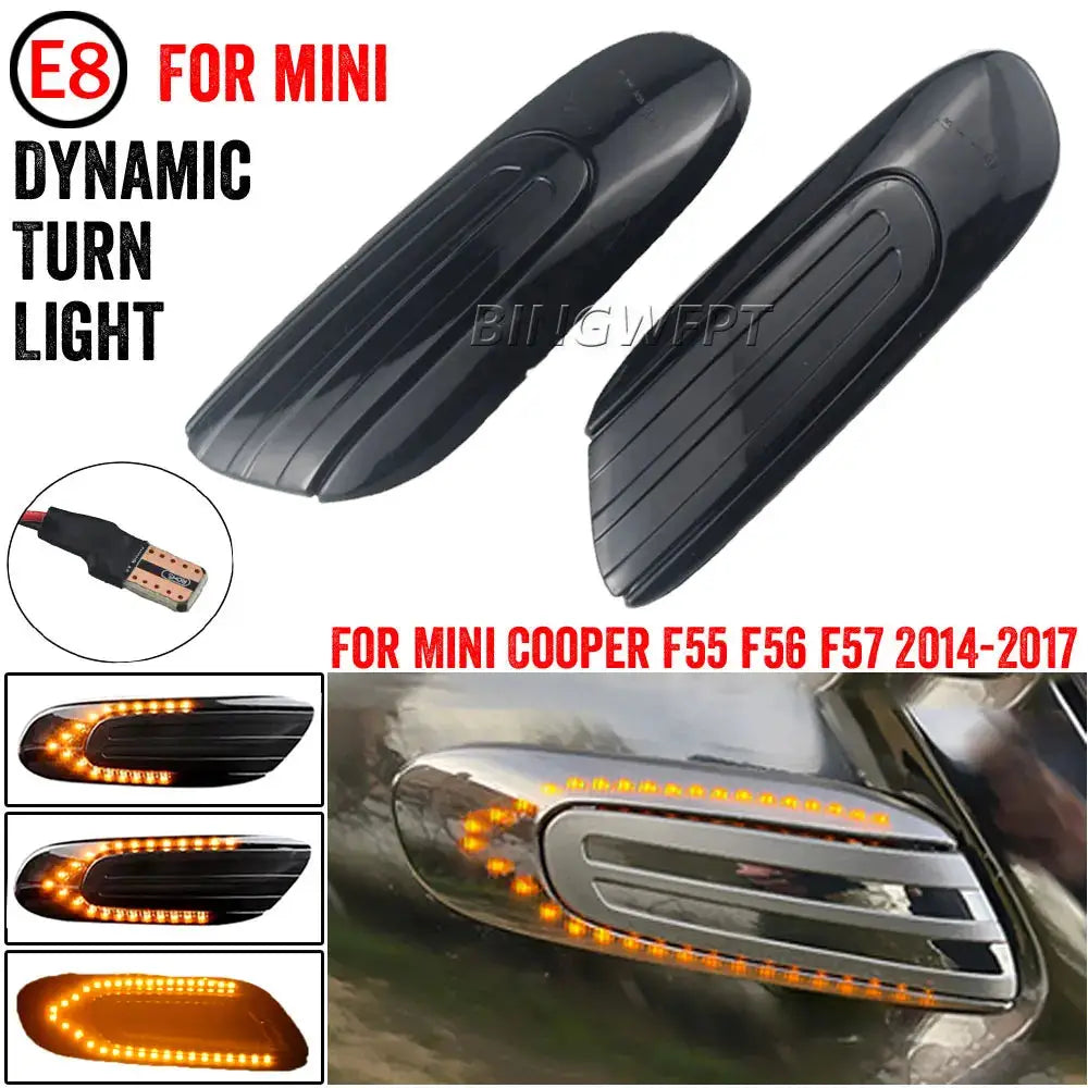 2pcs For Mini Cooper One F55 F56 F57 Dynamic Sequential LED Fender Marker Light Side Marker Lamp Indicator Turn Signal Light by InterCyprus Trading Ltd