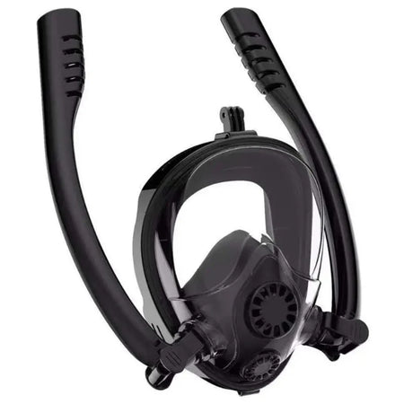 180 Degree Full Face Snorkel Mask Pro &ndash; Wide-Eye Panorama Black / L/XL