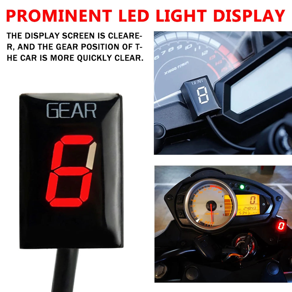 Kawasaki Z750 Z1000 Digital Gear Indicator With ECU Plug, Plastic