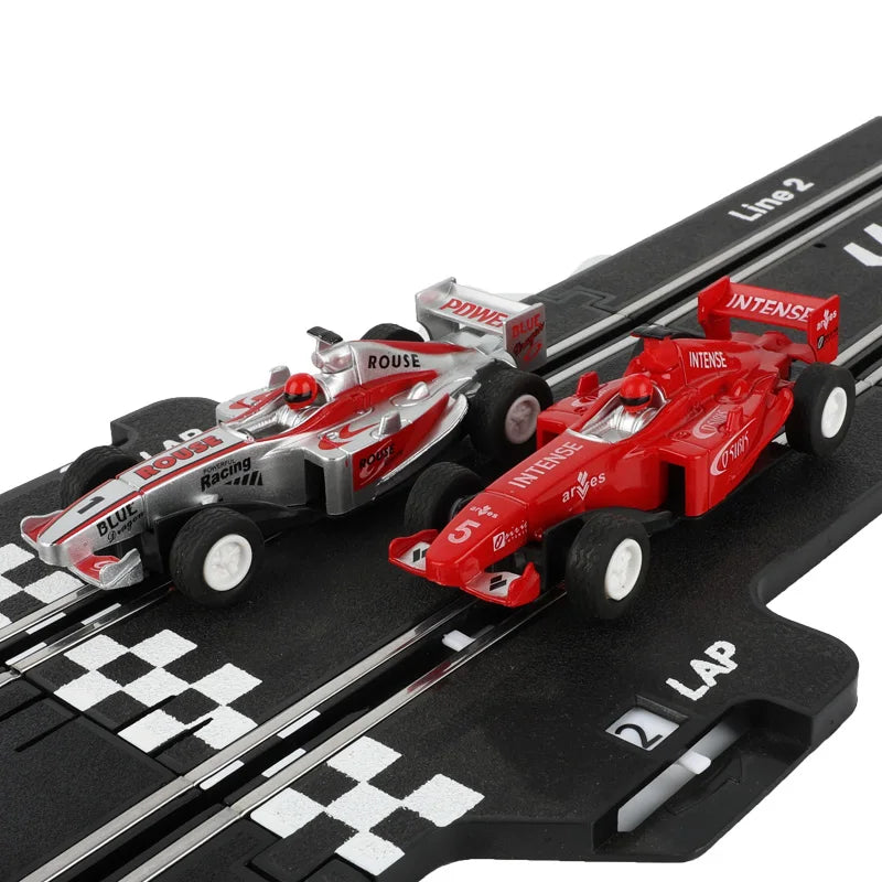 Set de mașini electrice de slot 2 bucăți, scară 1:43, din plastic pentru Scalextric