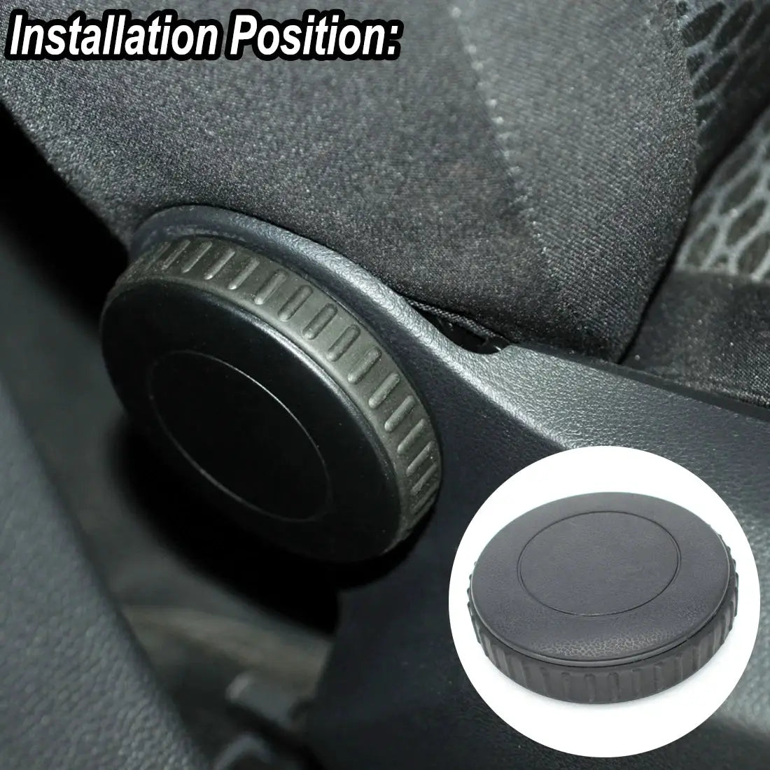 1J0881671H For VW Beetle Bora Caddy EOS Golf Jetta Passat Polo Touran Seat Black Adjustment Adjust Knob Handle Front Recliner by InterCyprus Trading Ltd