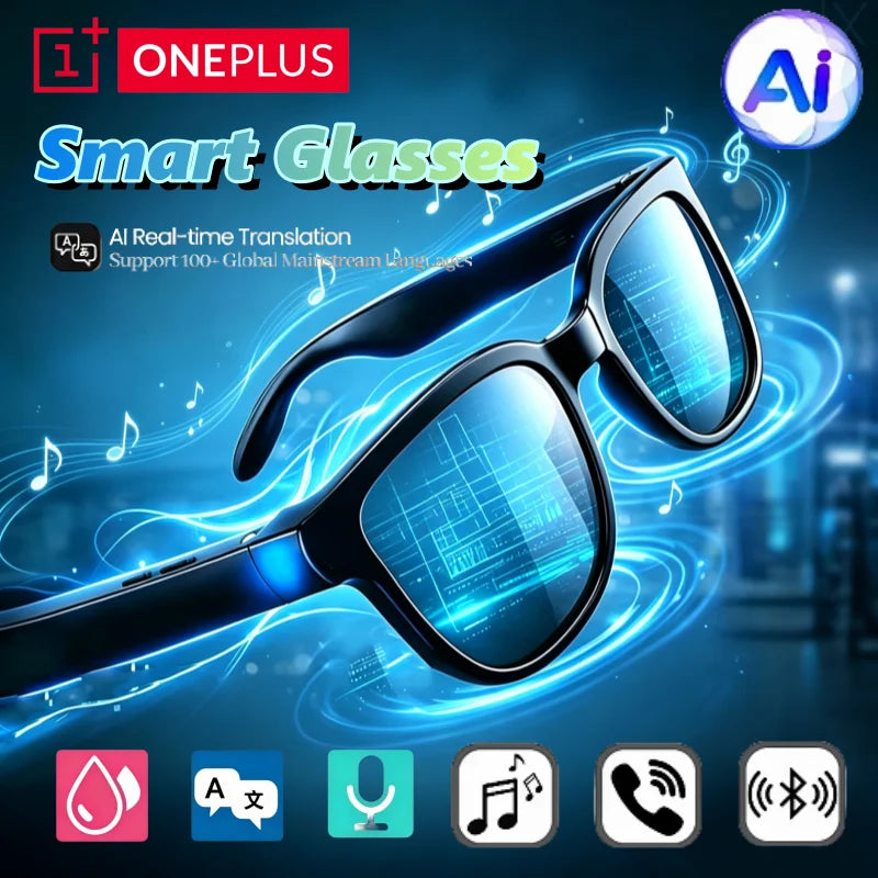 Gafas Inteligentes AI Inalámbricas con Llamadas Bluetooth y Control Táctil