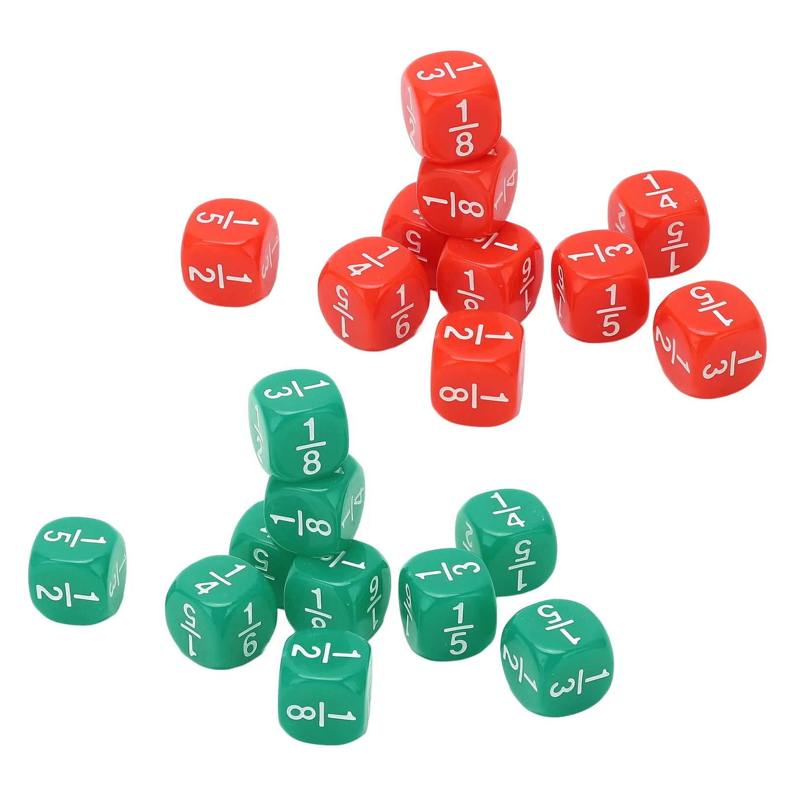 20Pcs Fraction Dice Class Set &ndash; Ideal For Math Practice