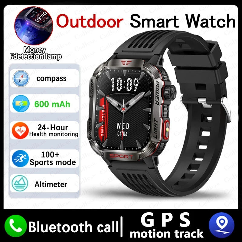 Huawei Xiaomi GPS Smart Watch &ndash; Waterproof Outdoor Tracker Black silicone belt