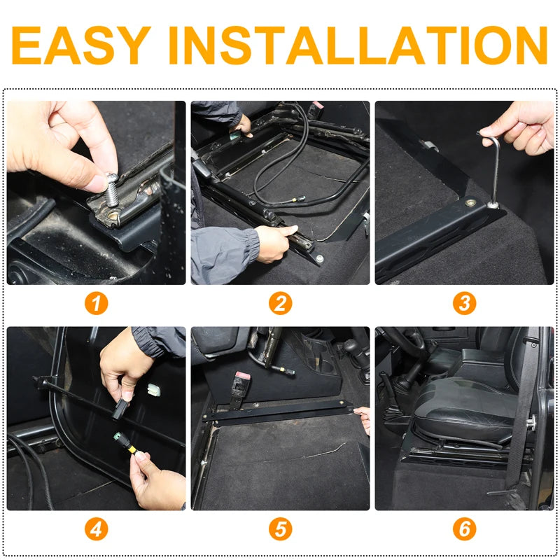 Karbon Çelik Siyah Ön Koltuk Braketi Defender 90 110 İçin